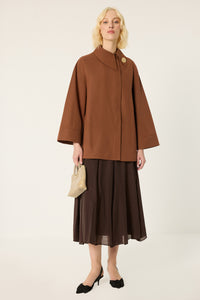 ASYMMETRICAL POPLIN SHIRT