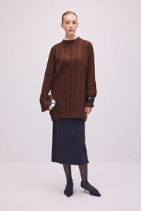 OVERSIZED SWEATER WITH KNITTED DETAILS
