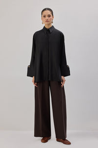 WIDE CUFF SATIN SHIRT