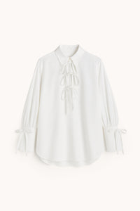 100% COTTON BINDING SHIRT COLLAR TUNIC