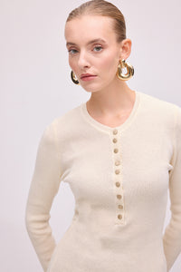 KNIT BLOUSE WITH BUTTON DETAILS
