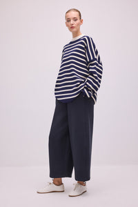 WIDE-LEG ELASTIC-WAISTED SWEATPANTS