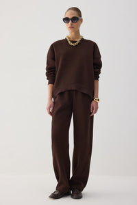 WIDE-LEG RELAXED-FIT KNITTED SWEATPANTS