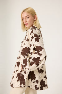 PATTERNED THIN GABARDINE JACKET