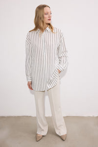STRIPED VISCOSE SHIRT