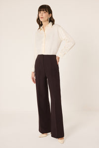 RIBBED HIGH-WAISTED PANTS