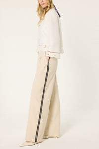 PANTS WITH RHINESTONE STRIPE DETAIL
