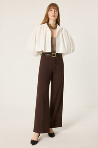 STAND COLLAR SHORT SHIRT