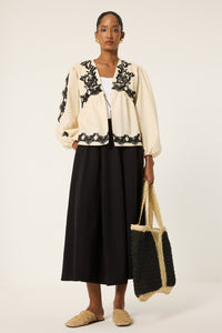 GABARDINE SKIRT WITH POCKETS