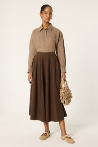 GABARDINE SKIRT WITH POCKETS