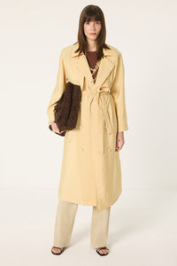 CUPRA DOUBLE-BREASTED TRENCH COAT