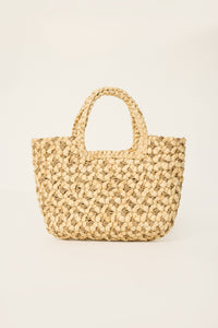 VERA THICK WICKER MESH STRAW BAG