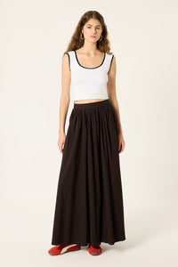 PLEATED MAXI SKIRT