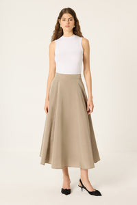 TAFFETA SKIRT WITH FLARES