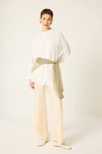STAND-UP COLLAR MAXI SHIRT