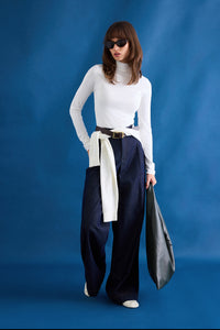 FISHERMAN'S COLLAR LONG-SLEEVED BODYSUIT