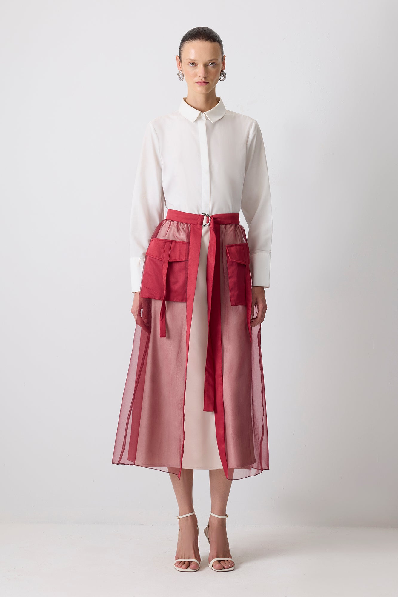 ORGANZA SKIRT WITH POCKET DETAILED – Touche Prive International