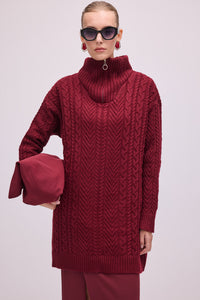 ZIPPED KNIT SWEATER