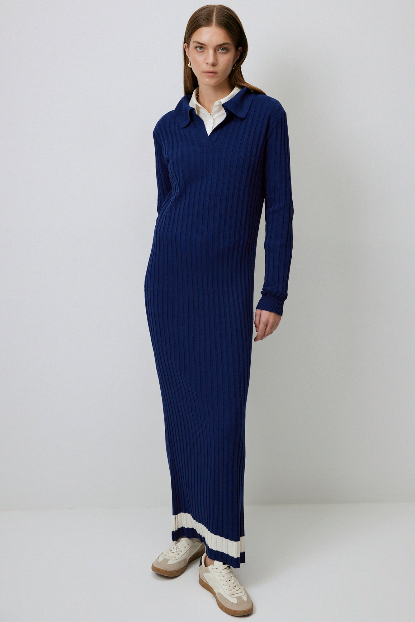 POLO COLLAR KNIT DRESS Touche Prive International POLO COLLAR KNIT DRESS Touche Prive International