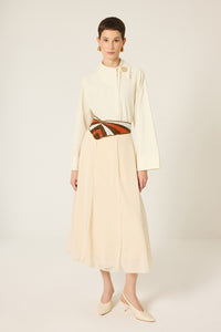 ASYMMETRICAL POPLIN SHIRT