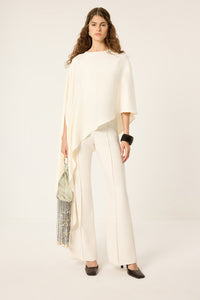 RIBBED CREPE TROUSERS