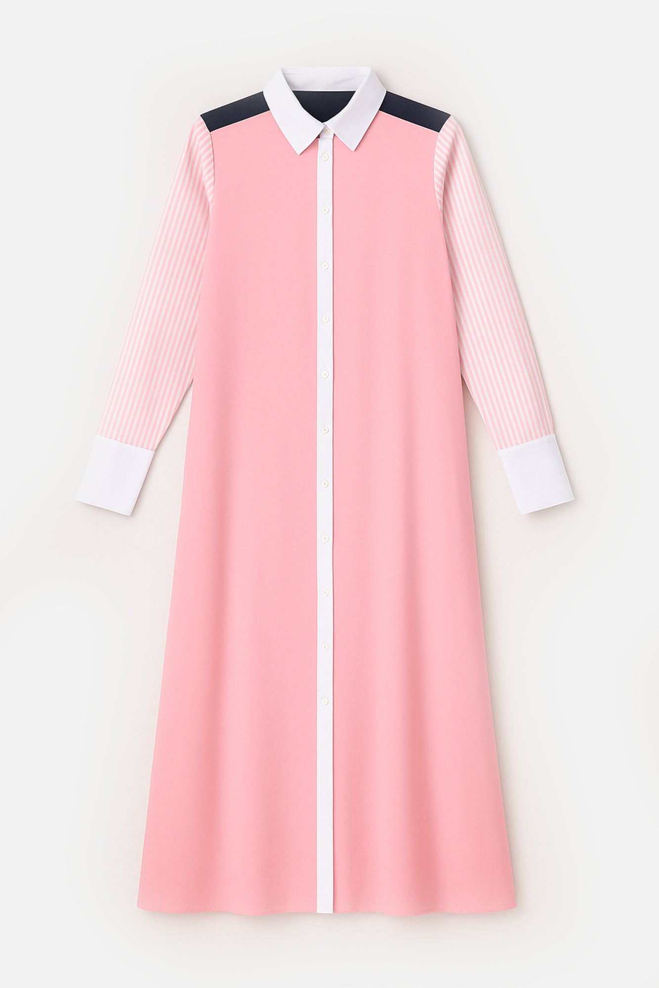 COLOR BLOCK SHIRT DRESS COLOR BLOCK SHIRT DRESS