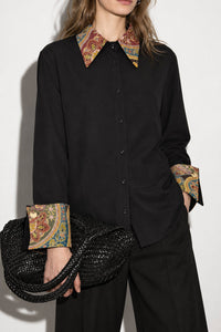 SHIRT WITH ETHNIC PATTERN DETAILS