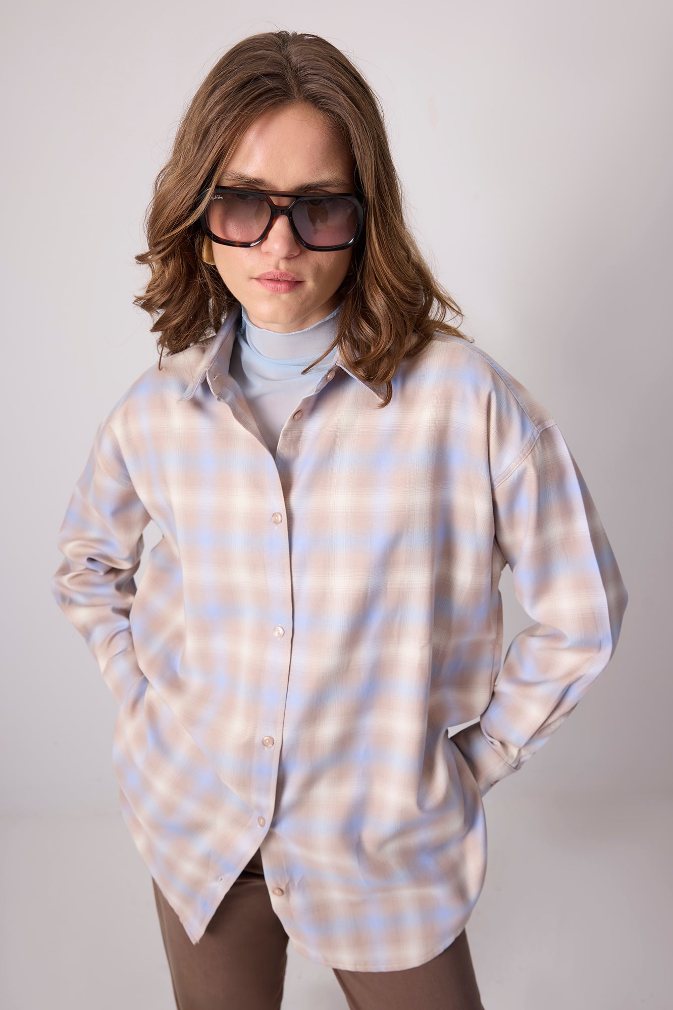 シャツ IONSEOUL Paris Decky Oversized Checkered Shirt OVERSIZED CHECK SHIRT (YELLOW) - RE:ON STUDIO | 60% - Asian