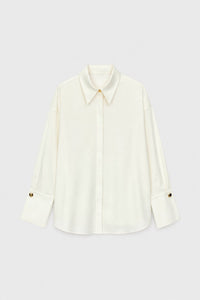 WIDE-COLLARED SATIN SHIRT