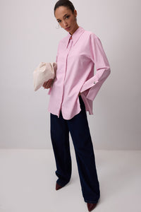 STRIPED SHIRT WITH WIDE CUFFS