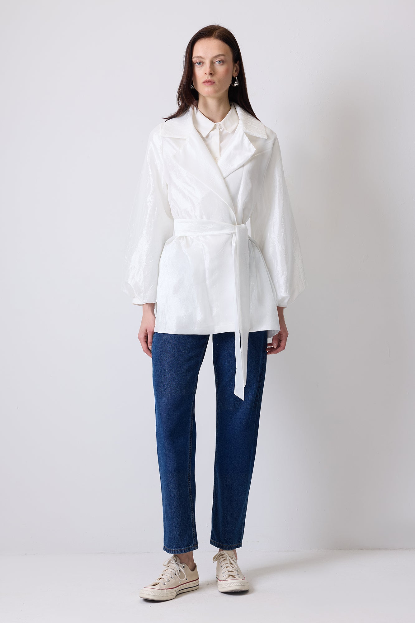 今ならほぼ即納！ BELTED JACQUARD OVERSIZE JACKET – Touche Prive International ジャケット・アウター