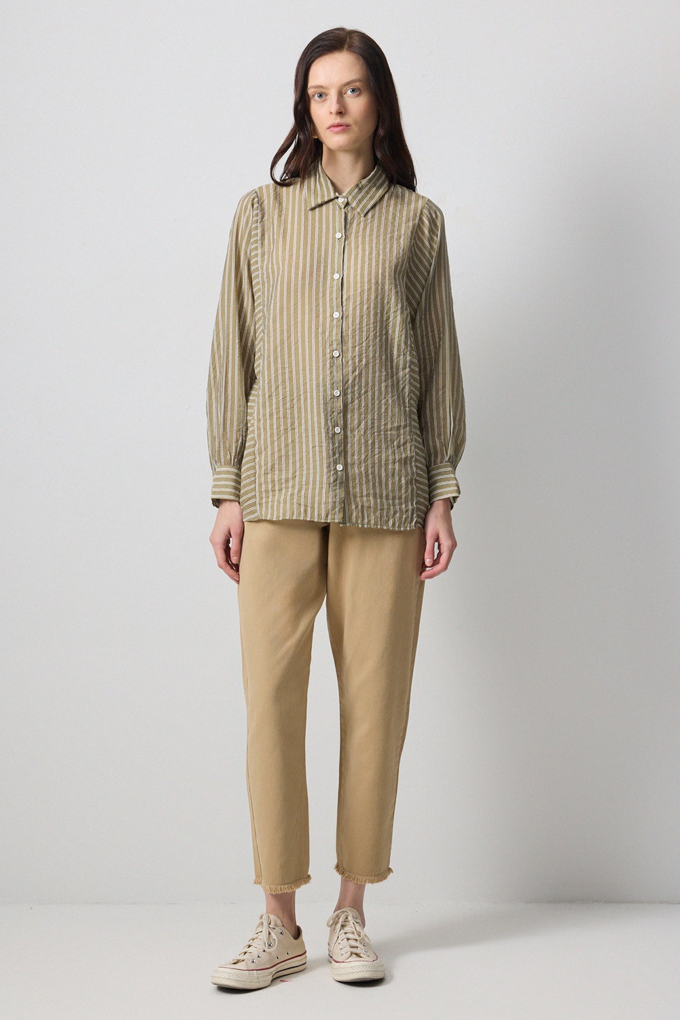 STRIPED VISCOSE SHIRT – Touche Prive International
