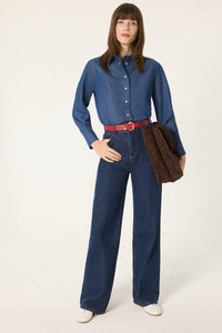 DENIM EFFECTED SHIRT