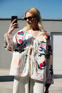 EMBROIDERED GABARDINE JACKET