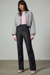 RIBBED DENIM PANTS