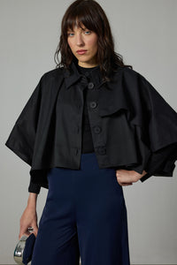 SHORT PONCHO TRENCH COAT