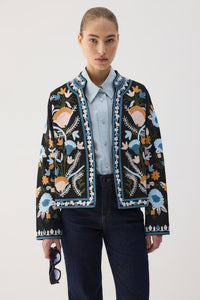 EMBROIDERED GABAARDINE JACKET