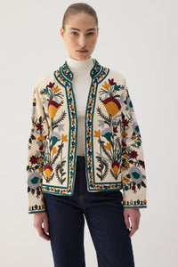 EMBROIDERED GABAARDINE JACKET