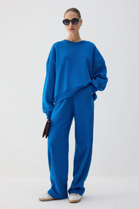 WIDE-LEG RELAXED-FIT KNITTED SWEATPANTS