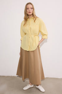 THIN BELTED SHIRT WITH POCKETS