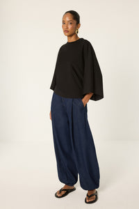 BATWING SLEEVE COTTON T-SHIRT
