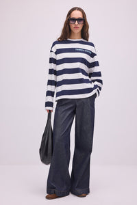 STRIPED LONG-SLEEVED T-SHIRT
