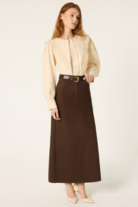 WIDE COLLAR LACE SHIRT
