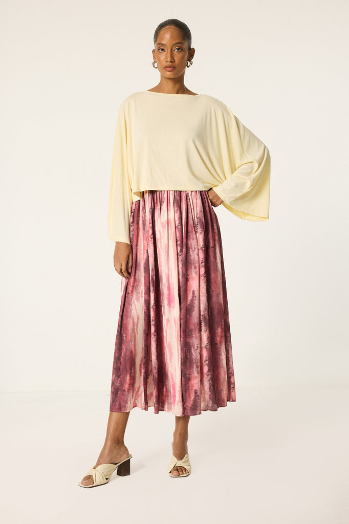 A LINE CREPE SKIRT – Touche Prive International
