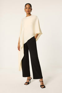 DOUBLE BUTTON CREPE PANTS