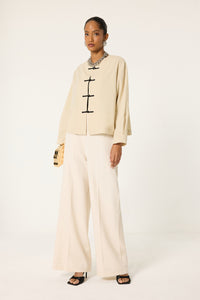 CONTRAST BUTTON JACKET