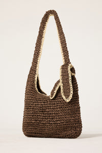 CONTRAST STRAW BAG