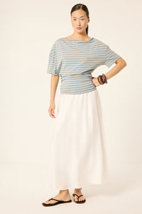 Ribbed Viscose T-Shirt
