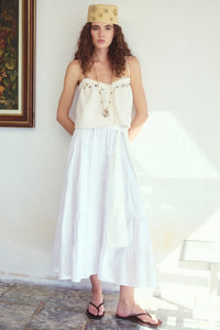 RUFFLED MAXI SKIRT