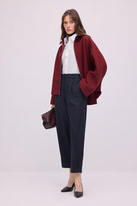 Carrot-Cut Pants with Pencil-Striped Legs